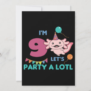 Birthday Axolotl Kids Sweet Axolotls Invitation