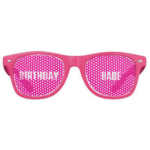 Birthday Babe, Pink, Retro, Stylish, Fun. Retro Sunglasses