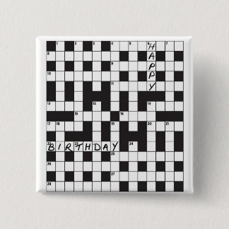 Birthday badge - For crossword lovers Button