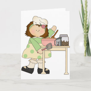 Birthday Baker Girl Card