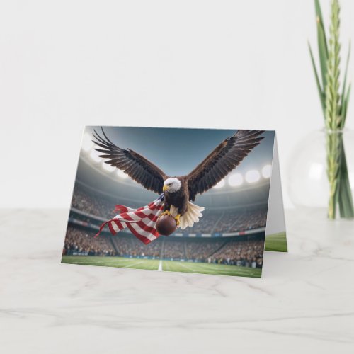 Birthday Bald Eagle With a Football