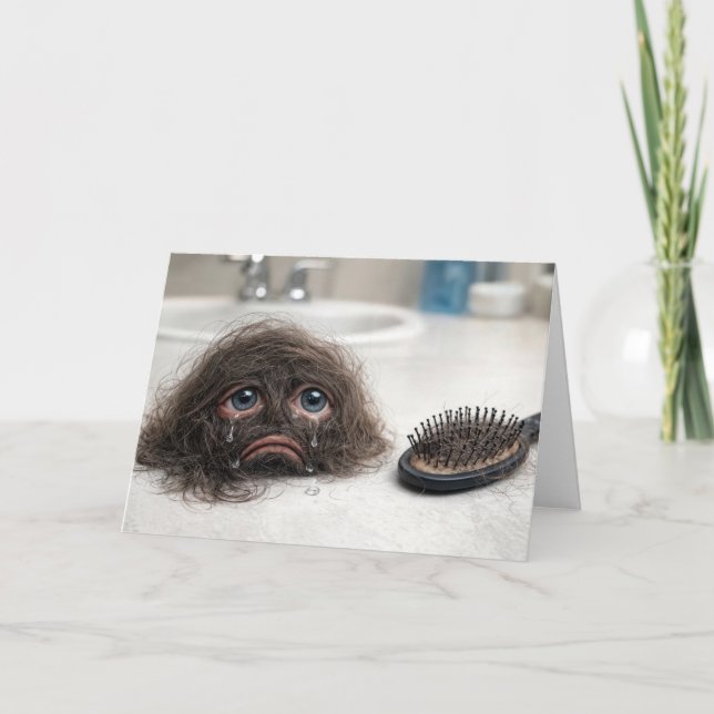 Birthday Baldness Humor Card (Front)