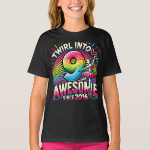 Birthday Ballet Dancer 9th Girls Twirl Into 9 T-Shirt