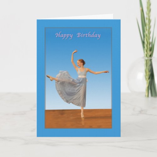 Birthday Ballet Dancer Card