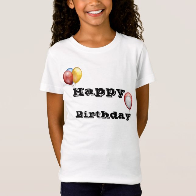 birthday balloon Kids T-Shirt Template (Front)