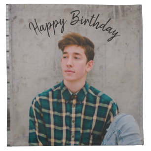 Birthday Balloon Personalized Photo Cloth Napkin