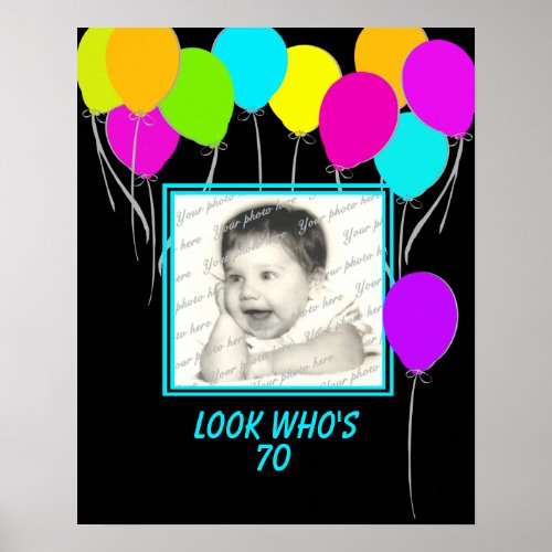 Birthday Balloon Photo Poster