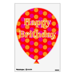 Birthday balloon wall decal