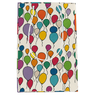 Birthday Balloon Watercolor Medium Gift Bag