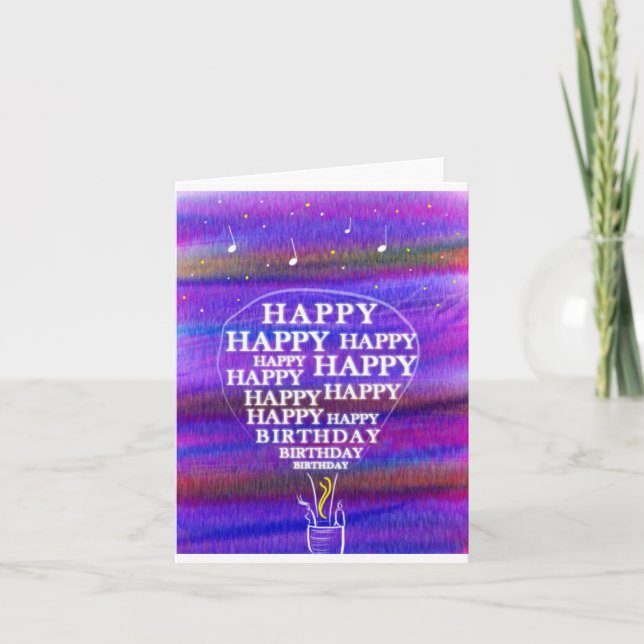 Birthday Balloon wishes Card (Front)