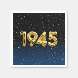 Birthday Balloons 1945 In Stars Napkins