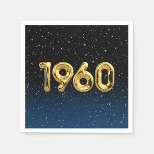 Birthday Balloons 1960 In Stars Napkins