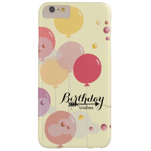 Birthday Balloons and Paint Drops Barely There iPhone 6 Plus Case