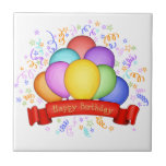 Birthday Balloons &amp; Banner Tiles &amp; Trivets at Zazzle