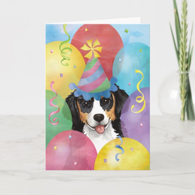 Birthday Balloons Berner Card (Front)