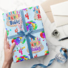 Birthday Balloons Cake Personalize Boy's Name Age