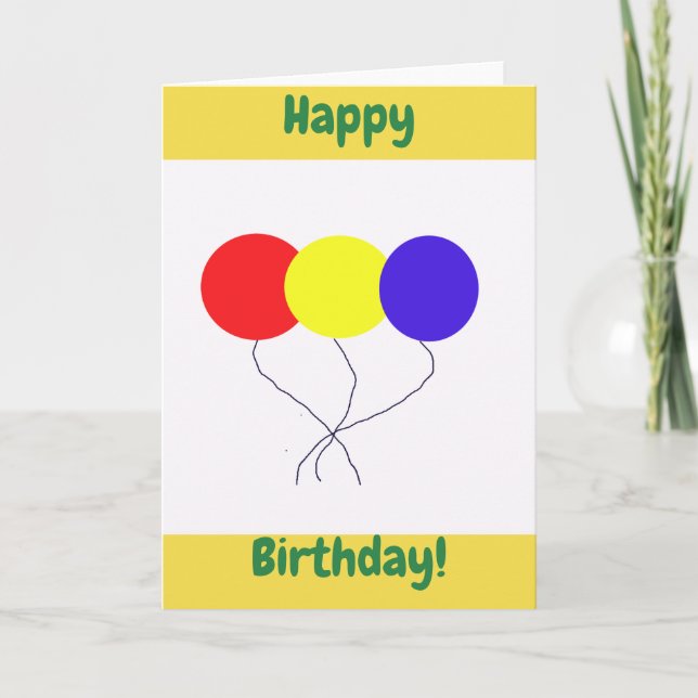 Birthday Balloons Card (Front)