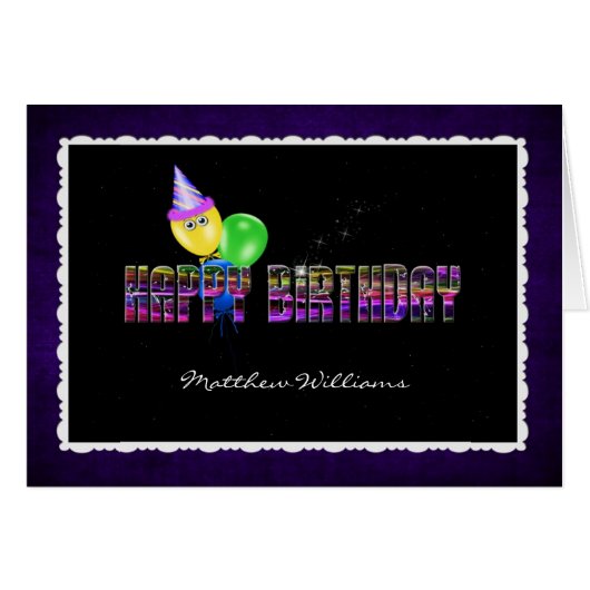 Birthday Balloons Cards (Front Horizontal)