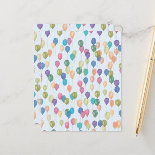 Birthday Balloons Colorful Scrapbook Paper