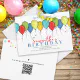 Birthday Balloons Confetti QR Code Social Media Invitation | Zazzle