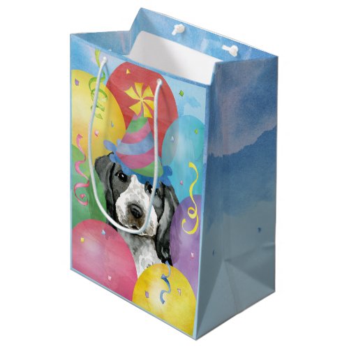 Birthday Balloons English Cocker Spaniel Medium Gift Bag