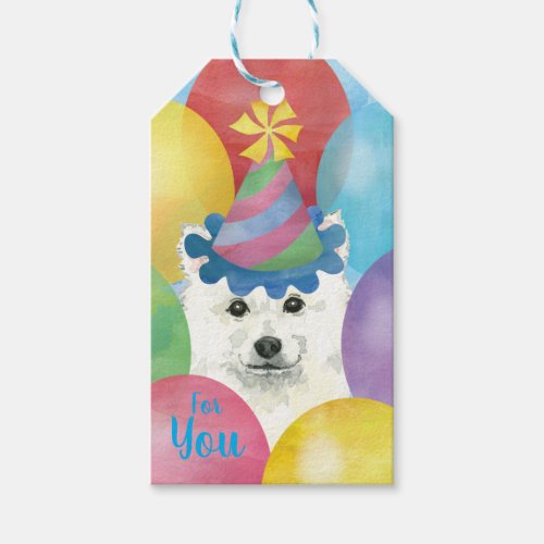 Birthday Balloons Eskie Gift Tags