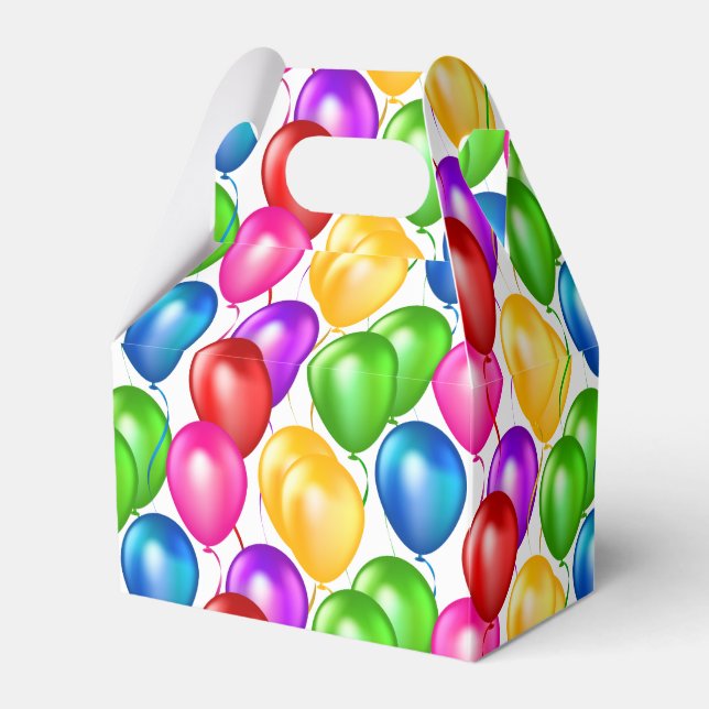 Birthday Balloons  Favor Boxes (Front Side)