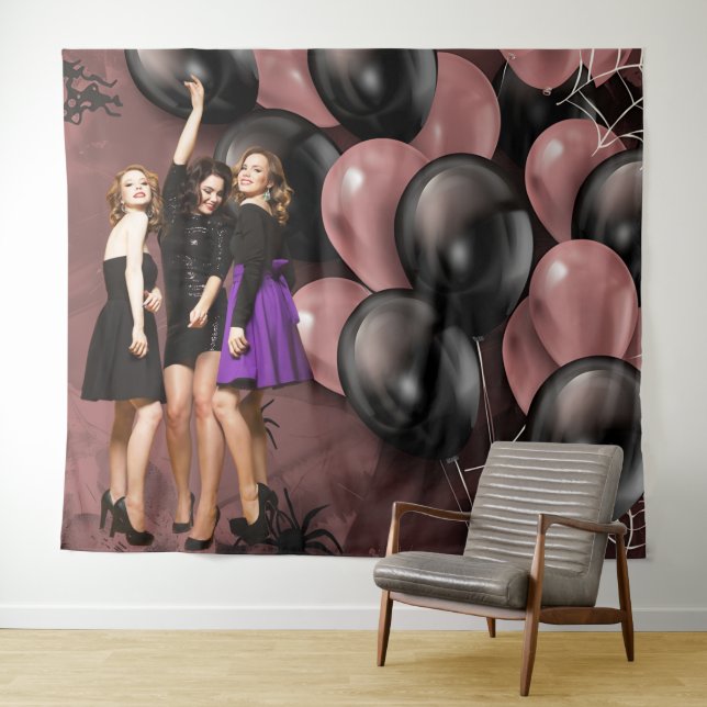 Birthday Balloons Gothic Party Backdrop (In Situ (Horizontal))