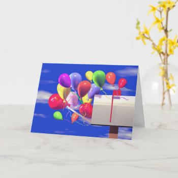 Birthday Balloons In A Mailbox Card by Peerdrops at Zazzle