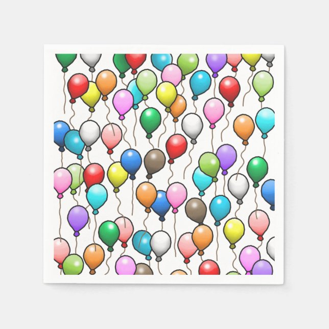 Birthday Balloons Napkins (Front)