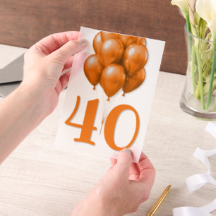 Birthday Balloons Orange Party Overlay Vellum Invitations