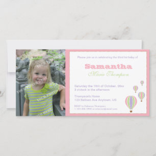 Birthday Balloons Party Invitation