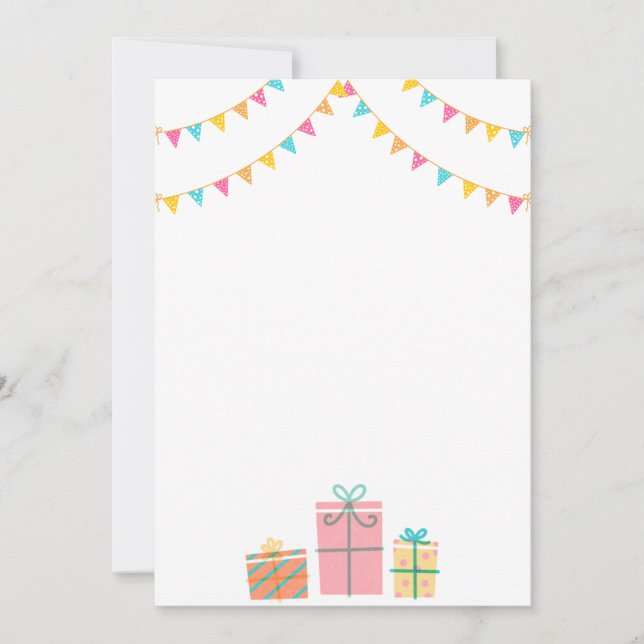 Birthday Balloons Party Invitations Announcement (Front)