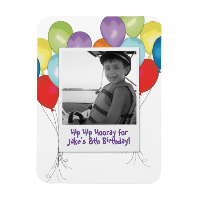 Birthday Balloons Photo magnet (Vertical)