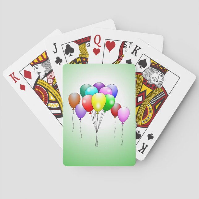 Birthday Balloons Playing Cards (Back)