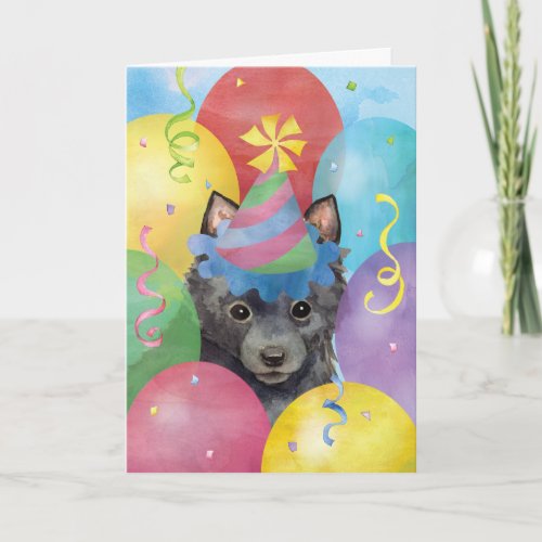 Birthday Balloons Schipperke Card