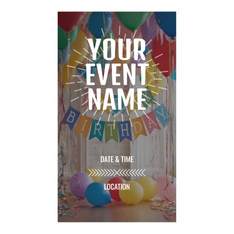 Birthday Banner and Balloon Party Celebration Digital Templates