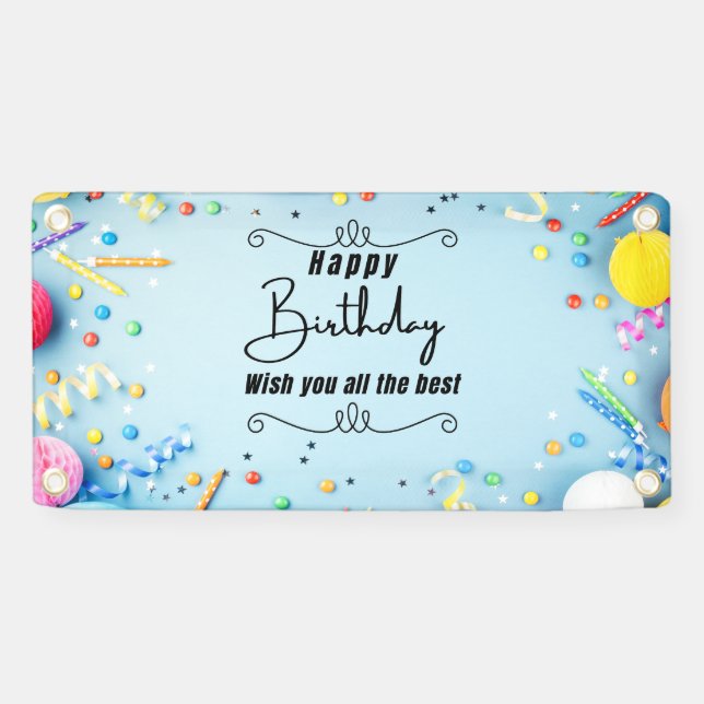  Birthday Banners - Printable Happy BirthdayBanner (Horizontal)