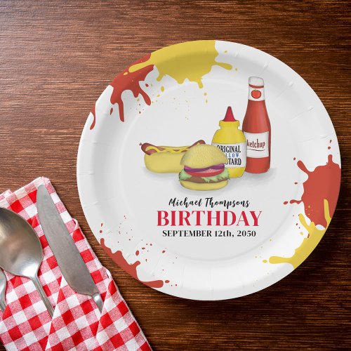 Birthday Barbeque Party Picnic Cookout Paper Plates