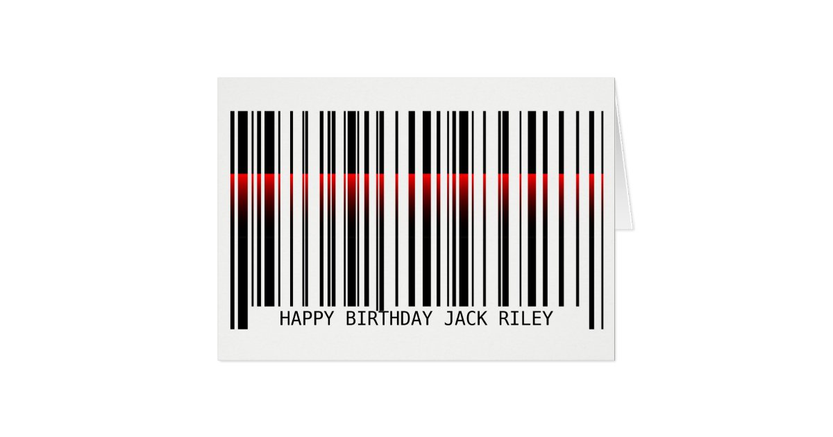 Birthday Barcode Card | Zazzle