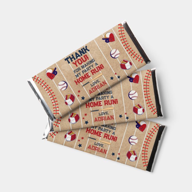Birthday Baseball  Hershey Bar Favors (Front)