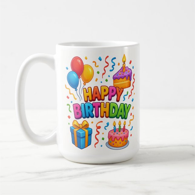 Birthday Bash: Confetti Celebration Mug (Left)