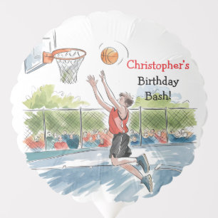 Birthday Bash: Hoops and Hype Balloon
