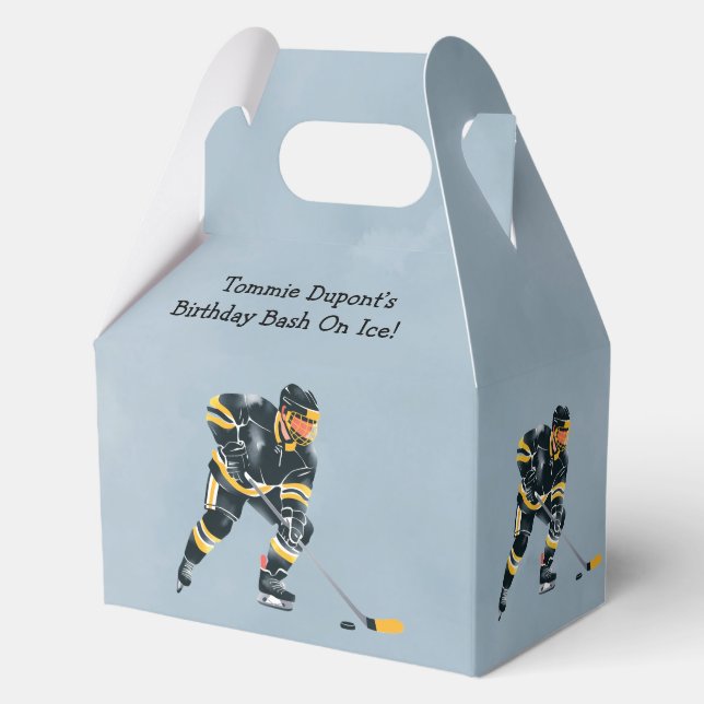 Birthday Bash On Ice Favor Boxes (Back)