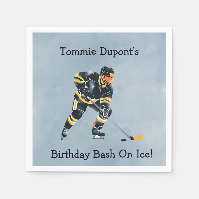 Birthday Bash On Ice Napkins (Front)