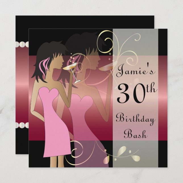 Birthday Bash Party Invitation (Front/Back)