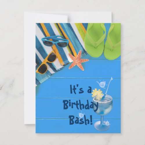 Birthday Bash Pool Party Invitation