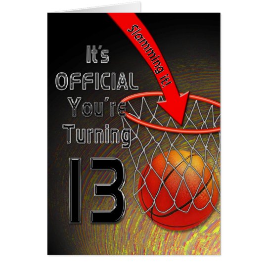 BIRTHDAY- Basketball - 13TH Card