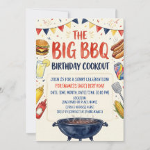 Birthday BBQ backyard cookout barbecue grill party