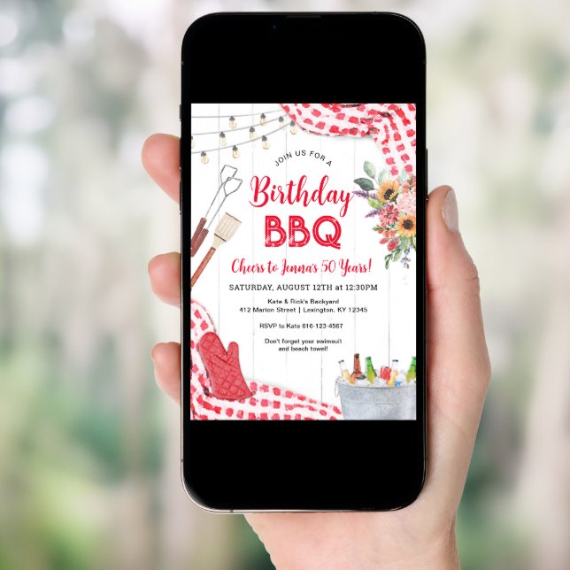 Birthday BBQ Invitation (Front Digital)